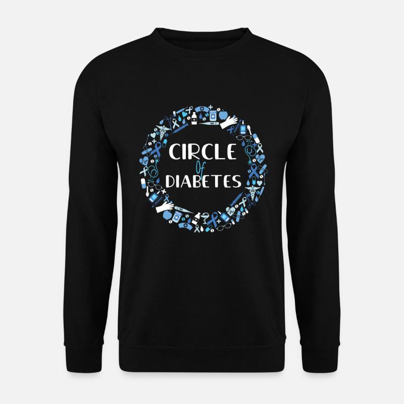 Circle Of Diabetes Type 1 Diabetes Awareness - Unisex Pullover - Schwarz