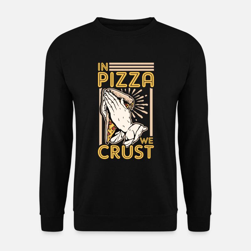 In Pizza We Crust Funny Pizza Pun - Unisex Pullover - Schwarz