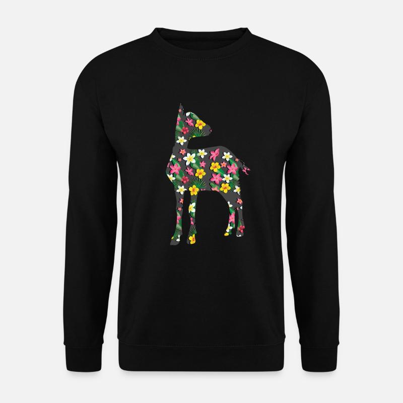 Floral Goat Baby Goat - Unisex Pullover - Schwarz