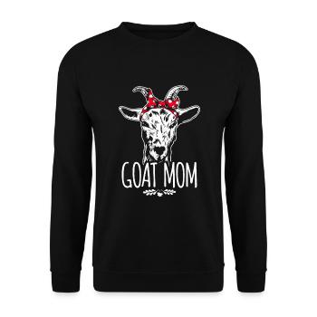 Goat Mom Bandana Face - Unisex Pullover - Schwarz - Vorne - Alina (178cm) & Michal (187cm)