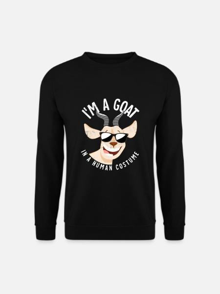 Je suis une chèvre dans un costume humain Lunettes de soleil Halloween - Sweat-shirt Unisexe - noir