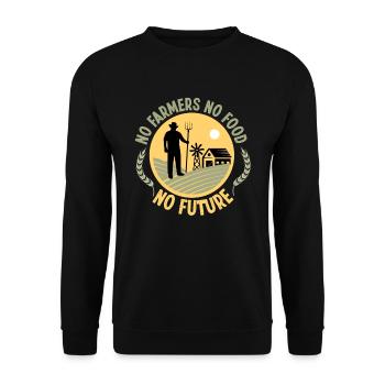 No Farmers No Food No Future Life Agriculture - Sweat-shirt Unisexe - noir - Devant - Alina (178cm) & Michal (187cm)