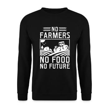 Pas d'agriculteurs Pas de nourriture Pas de tracteur de la vie future Agricult - Sweat-shirt Unisexe - noir - Devant - Alina (178cm) & Michal (187cm)