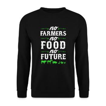 Pas d'agriculteurs Pas de nourriture Pas de vie future Agriculture - Sweat-shirt Unisexe - noir - Devant - Alina (178cm) & Michal (187cm)