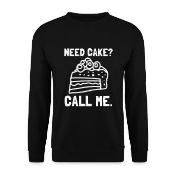 Need Cake Call Me Cake Artist Baker Cupcake - Sweat-shirt Unisexe - noir - Devant - Alina (178cm) & Michal (187cm)