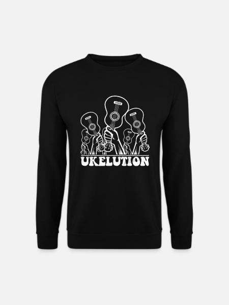 Ukelution Ukulele Player Hawaiian Musician - Unisex Pullover - Schwarz
