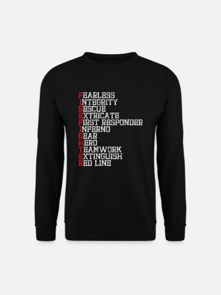 First Responder Firefighter Thin Red Line - Unisex Pullover - Schwarz