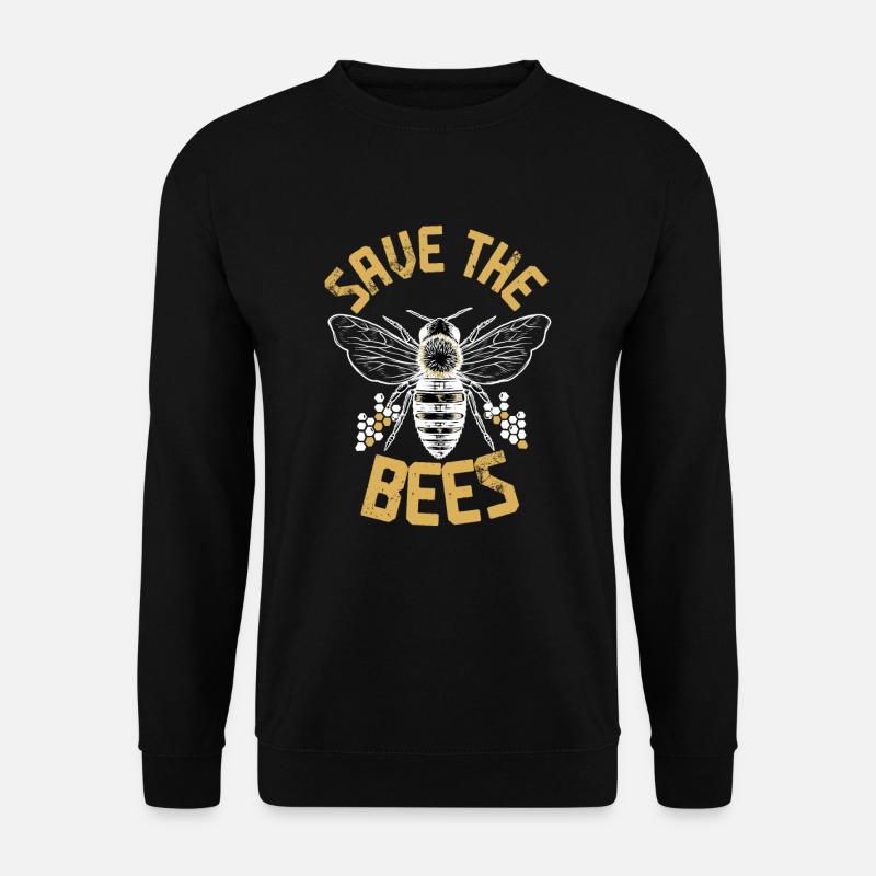 Save The Bees Beekeeper Honey Bee - Unisex Pullover - Schwarz