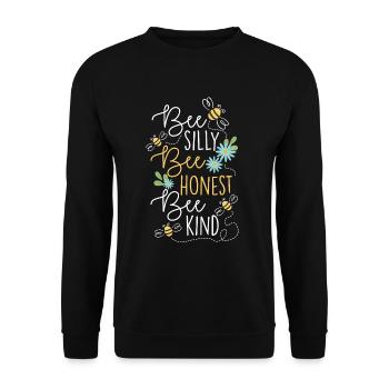Bee Silly Bee Honest Bee Child Beekeeper Honey Bee - Unisex Sweatshirt - black - Front - Alina (178cm) & Michal (187cm)