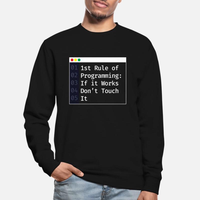 1st Rule Of Programming Programmierer Coding Unisex Pullover
