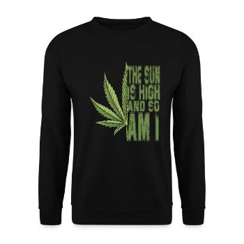 The Sun is High and so Am I. - Unisex Sweatshirt - black - Front - Alina (178cm) & Michal (187cm)
