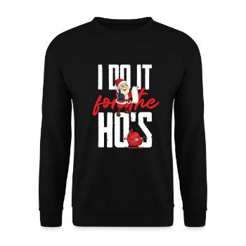 Noël je le fais pour les ho - Sweat-shirt Unisexe - noir - Devant - Alina (178cm) & Michal (187cm)