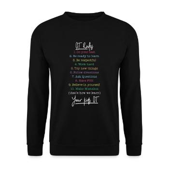 Ergotherapeut OT Rules - Unisex Pullover - Schwarz - Vorne - Alina (178cm) & Michal (187cm)