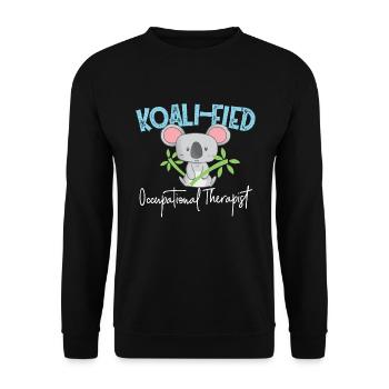 Ergotherapeut Koali-fied Occupational Therapist - Unisex Pullover - Schwarz - Vorne - Alina (178cm) & Michal (187cm)