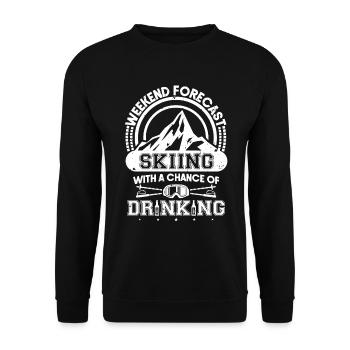 Ski cadeau de sports d'hiver d'hiver - Sweat-shirt Unisexe - noir - Devant - Alina (178cm) & Michal (187cm)