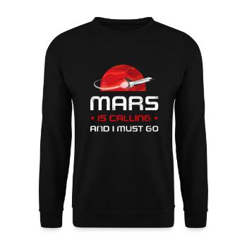 Mars - Unisex Sweatshirt - black - Front - Alina (178cm) & Michal (187cm)