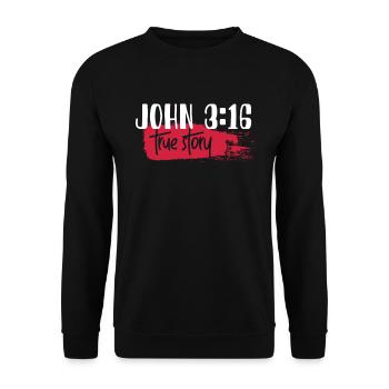 Christian bible verse religion - Unisex Sweatshirt - black - Front - Alina (178cm) & Michal (187cm)