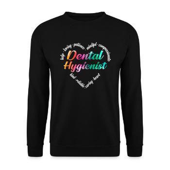 Hygiéniste dentaire - Sweat-shirt Unisexe - noir - Devant - Alina (178cm) & Michal (187cm)