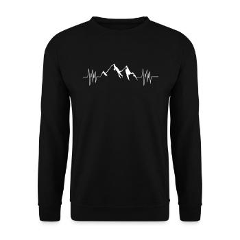 hike - Unisex Sweatshirt - black - Front - Alina (178cm) & Michal (187cm)