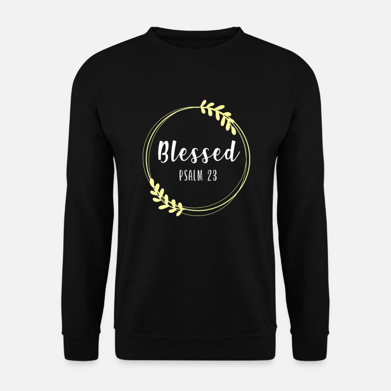 Christlicher Bibelvers Blume Schmetterling - Unisex Pullover - Schwarz