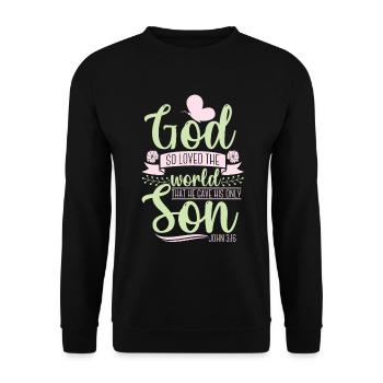 Christian bible verse religion - Unisex Sweatshirt - black - Front - Alina (178cm) & Michal (187cm)