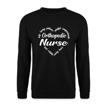 Infirmière orthopédique - Sweat-shirt Unisexe - noir - Devant - Alina (178cm) & Michal (187cm)