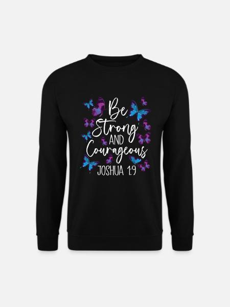 Christlicher Bibelvers Religion Schmetterling - Unisex Pullover - Schwarz