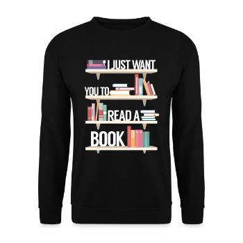 Lire la littérature - Sweat-shirt Unisexe - noir - Devant - Alina (178cm) & Michal (187cm)