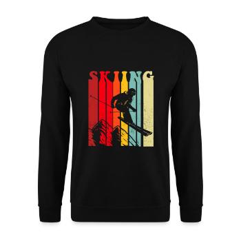 Ski Conduite d’hiver Sports d’hiver Cadeau - Sweat-shirt Unisexe - noir - Devant - Alina (178cm) & Michal (187cm)