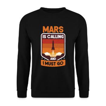 Mars - Sweat-shirt Unisexe - noir - Devant - Alina (178cm) & Michal (187cm)