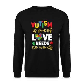 Autisme Conscience - Sweat-shirt Unisexe - noir - Devant - Alina (178cm) & Michal (187cm)