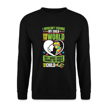 Autismus Bewusstsein - Unisex Pullover - Schwarz - Vorne - Alina (178cm) & Michal (187cm)
