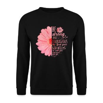 Christlicher Bibelvers Religion lion - Unisex Pullover - Schwarz - Vorne - Alina (178cm) & Michal (187cm)