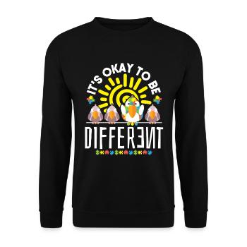 Autism Awareness - Unisex Sweatshirt - black - Front - Alina (178cm) & Michal (187cm)