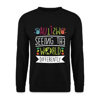 Autism Awareness - Unisex Sweatshirt - black - Front - Alina (178cm) & Michal (187cm)