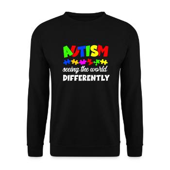 Autisme Conscience - Sweat-shirt Unisexe - noir - Devant - Alina (178cm) & Michal (187cm)