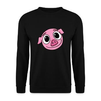 Porc - Sweat-shirt Unisexe - noir - Devant - Alina (178cm) & Michal (187cm)