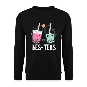 Bubble Tea - Sweat-shirt Unisexe - noir - Devant - Alina (178cm) & Michal (187cm)