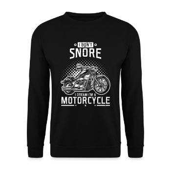 Motorcycle Biker - Unisex Sweatshirt - black - Front - Alina (178cm) & Michal (187cm)