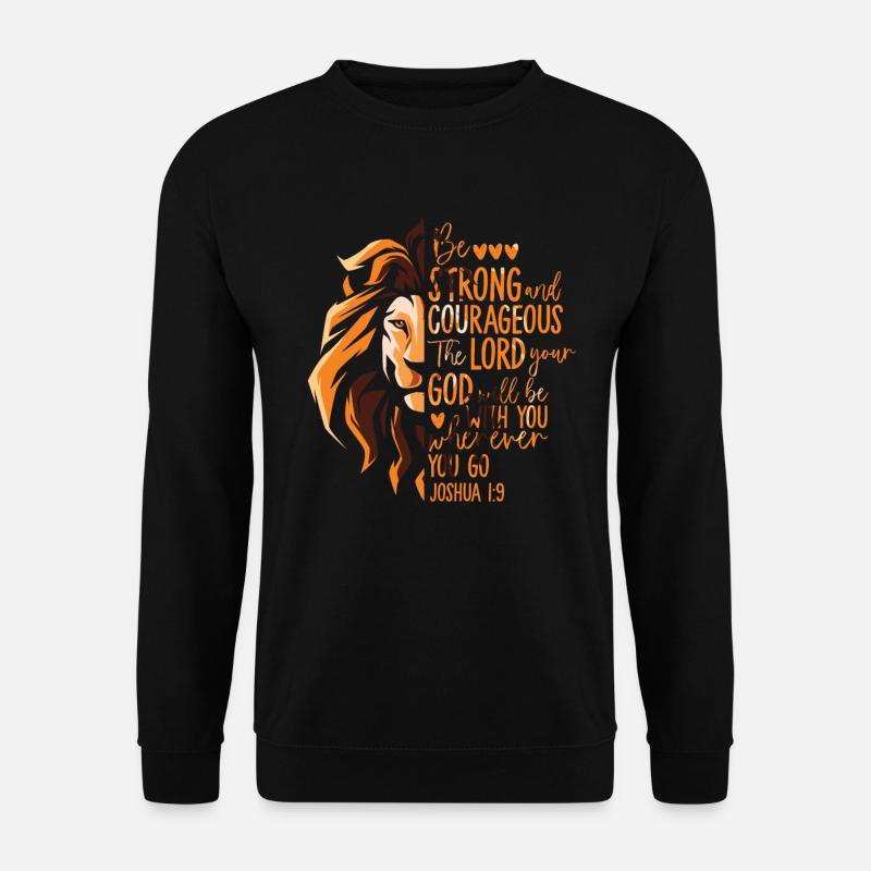 Christlicher Bibelvers Religion lion - Unisex Pullover - Schwarz