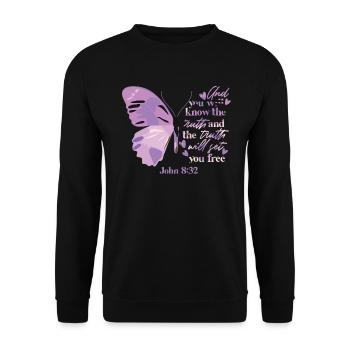 Religion biblique chrétienne - Sweat-shirt Unisexe - noir - Devant - Alina (178cm) & Michal (187cm)