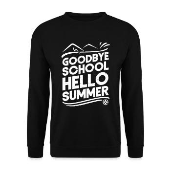 End Of Teacher Goodbye School - Unisex Pullover - Schwarz - Vorne - Alina (178cm) & Michal (187cm)