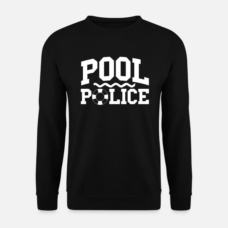 Swimming Swimmer Swim Pool Police - Unisex Pullover - Schwarz