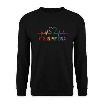 LGBT Pride Rainbow It'S In My Dna - Unisex Sweatshirt - black - Front - Alina (178cm) & Michal (187cm)