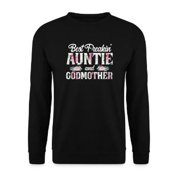 Best Freakin' Auntie And Godmother - Sweat-shirt Unisexe - noir - Devant - Alina (178cm) & Michal (187cm)