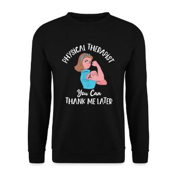 Physical Therapist Therapy - Unisex Sweatshirt - black - Front - Alina (178cm) & Michal (187cm)