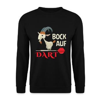 Bock auf Dart Dartspieler Darten Darts Geschenk - Unisex Pullover - Schwarz - Vorne - Alina (178cm) & Michal (187cm)