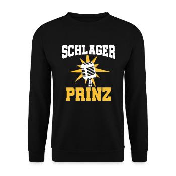 Schlager Prinz Deutscher Schlager Volksmusik - Unisex Pullover - Schwarz - Vorne - Alina (178cm) & Michal (187cm)