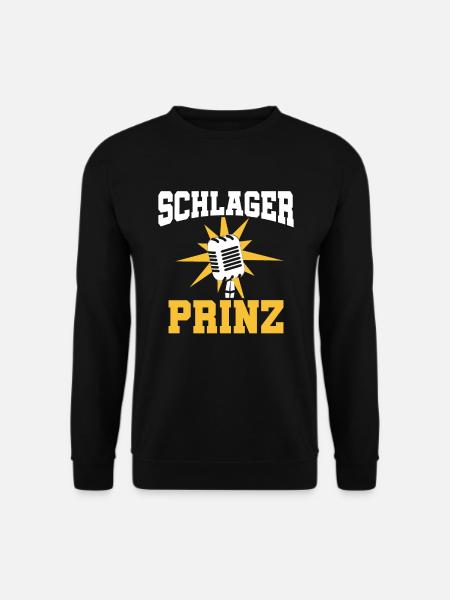 Schlager Prinz Deutscher Schlager Volksmusik - Unisex Pullover - Schwarz