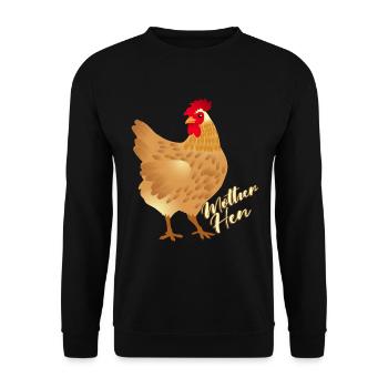 Mère Poule - Sweat-shirt Unisexe - noir - Devant - Alina (178cm) & Michal (187cm)